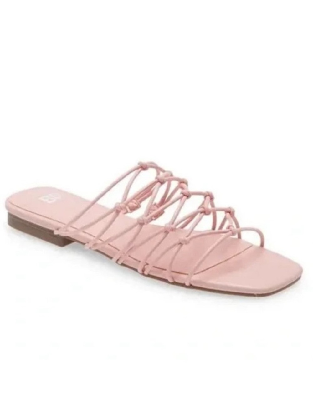 Nordstrom BP Pink Strappy Slides Sandals Size 5.5 Knotted Straps Piper Strappy‎